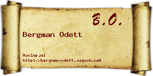 Bergman Odett névjegykártya